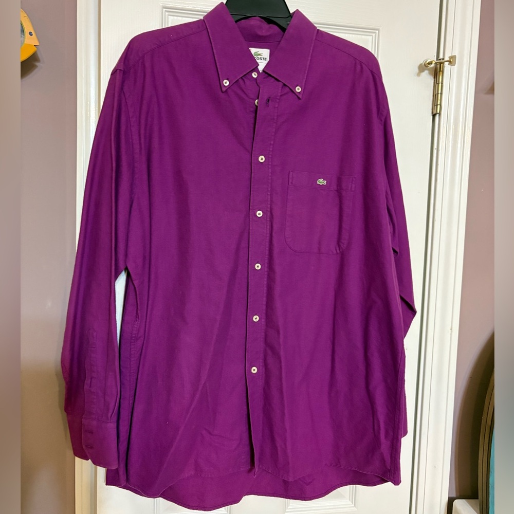 Lacoste Men's Purple Dress shirt
